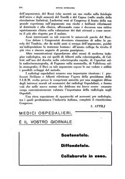 Rivista ospedaliera giornale di medicina e chirurgia