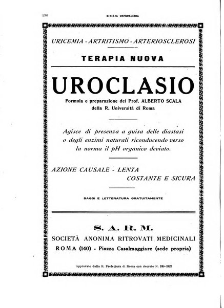 Rivista ospedaliera giornale di medicina e chirurgia