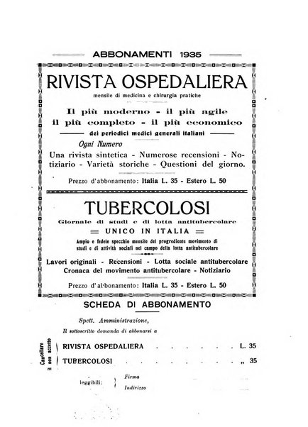 Rivista ospedaliera giornale di medicina e chirurgia