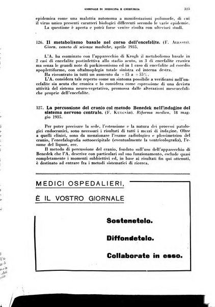 Rivista ospedaliera giornale di medicina e chirurgia