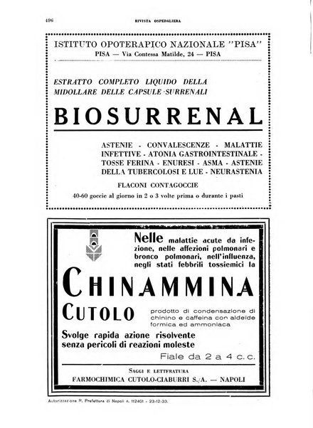 Rivista ospedaliera giornale di medicina e chirurgia