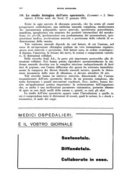 Rivista ospedaliera giornale di medicina e chirurgia