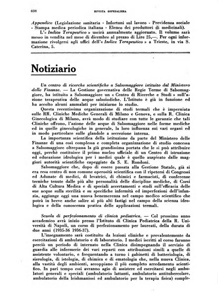 Rivista ospedaliera giornale di medicina e chirurgia