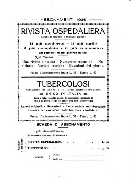 Rivista ospedaliera giornale di medicina e chirurgia