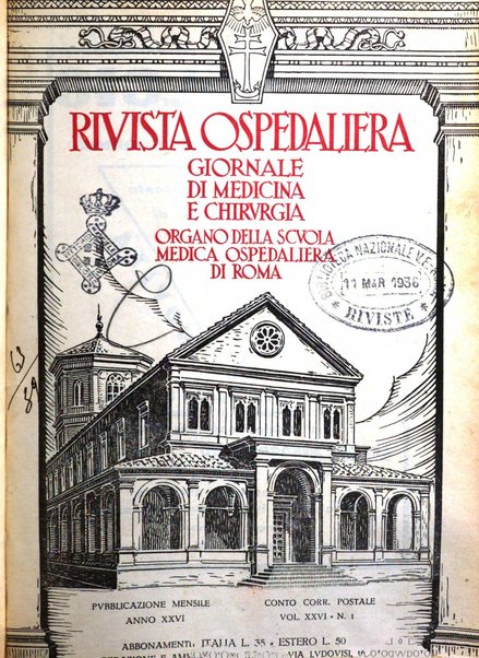 Rivista ospedaliera giornale di medicina e chirurgia