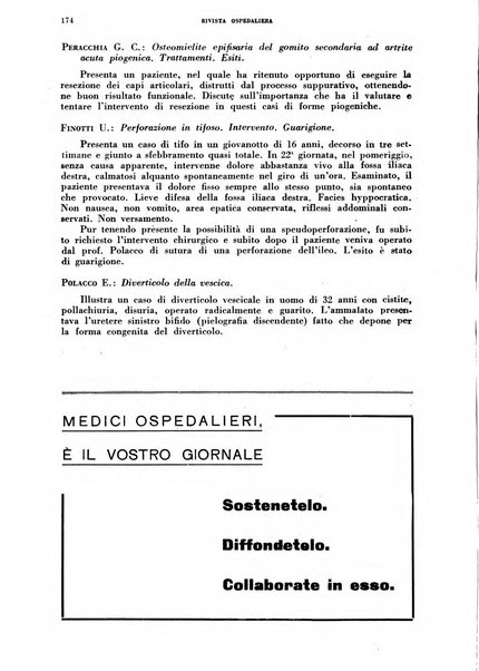 Rivista ospedaliera giornale di medicina e chirurgia