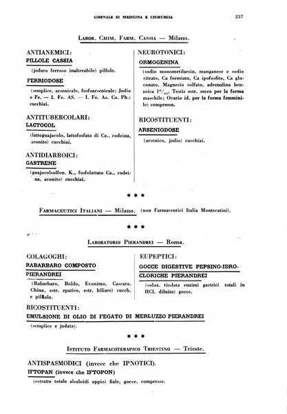 Rivista ospedaliera giornale di medicina e chirurgia