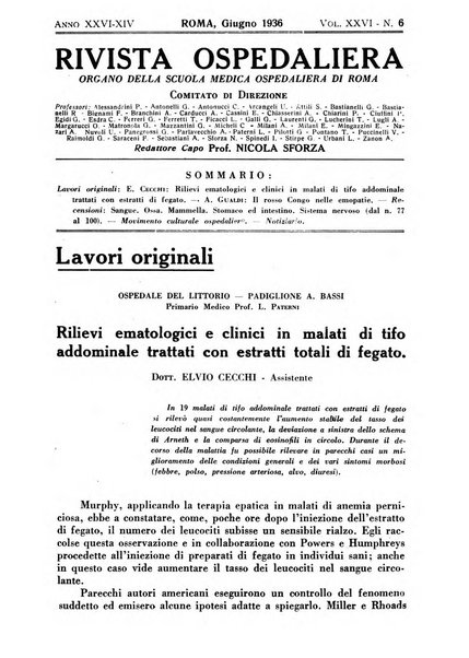 Rivista ospedaliera giornale di medicina e chirurgia