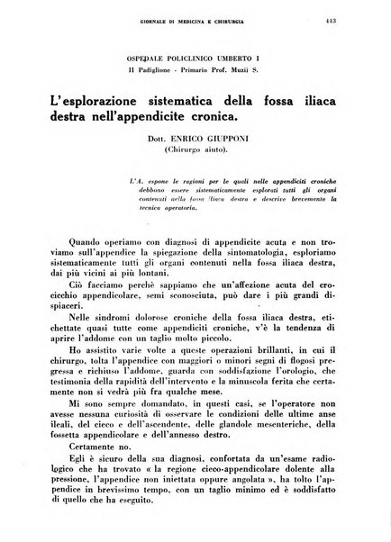 Rivista ospedaliera giornale di medicina e chirurgia