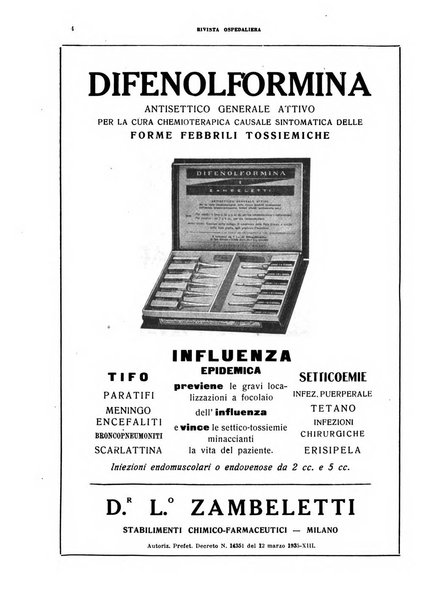 Rivista ospedaliera giornale di medicina e chirurgia