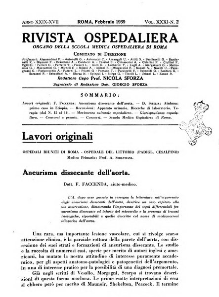 Rivista ospedaliera giornale di medicina e chirurgia