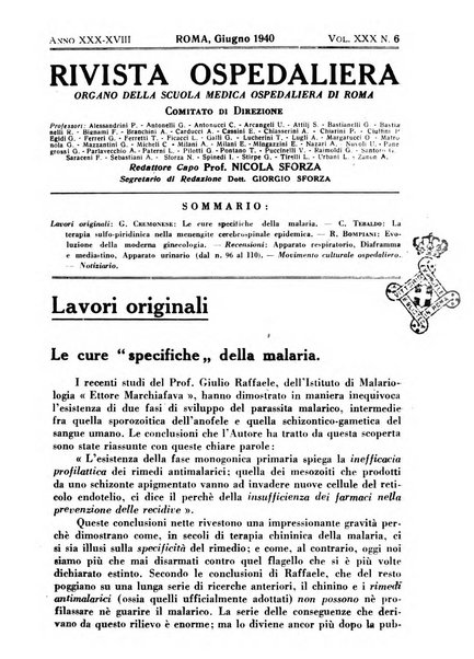 Rivista ospedaliera giornale di medicina e chirurgia