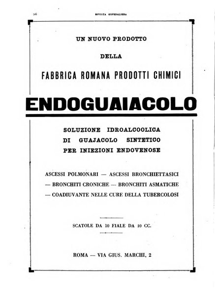 Rivista ospedaliera giornale di medicina e chirurgia