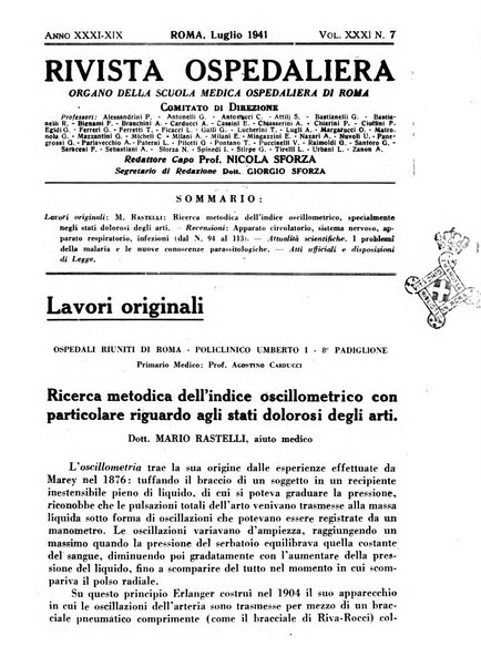 Rivista ospedaliera giornale di medicina e chirurgia