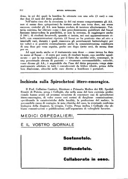 Rivista ospedaliera giornale di medicina e chirurgia