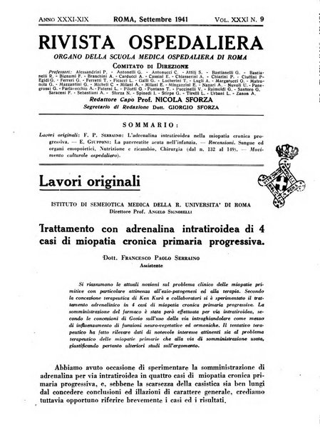 Rivista ospedaliera giornale di medicina e chirurgia