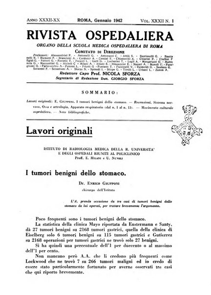 Rivista ospedaliera giornale di medicina e chirurgia