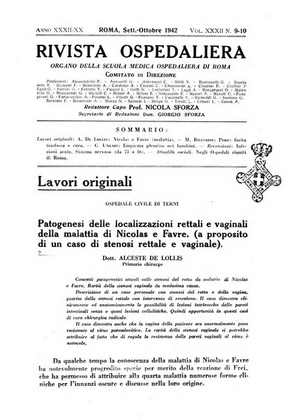 Rivista ospedaliera giornale di medicina e chirurgia