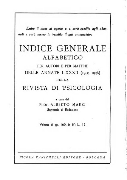 Rivista di psicologia normale e patologica Organo della Societa Italiana di Psicologia