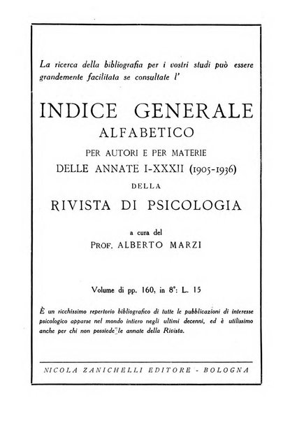 Rivista di psicologia normale e patologica Organo della Societa Italiana di Psicologia