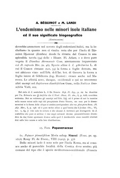 Archivio botanico per la sistematica, fitogeografia e genetica