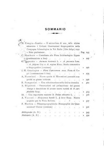 Archivio botanico per la sistematica, fitogeografia e genetica