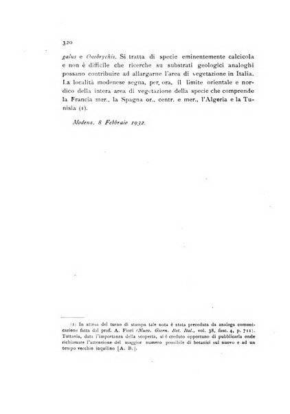 Archivio botanico per la sistematica, fitogeografia e genetica