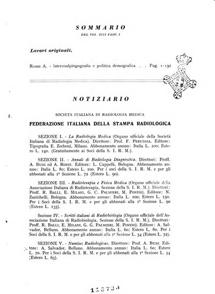 Annali di radiologia diagnostica