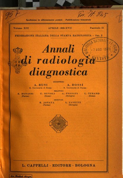 Annali di radiologia diagnostica