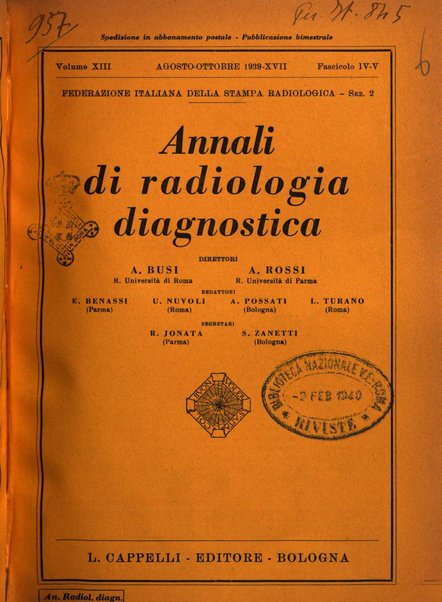 Annali di radiologia diagnostica