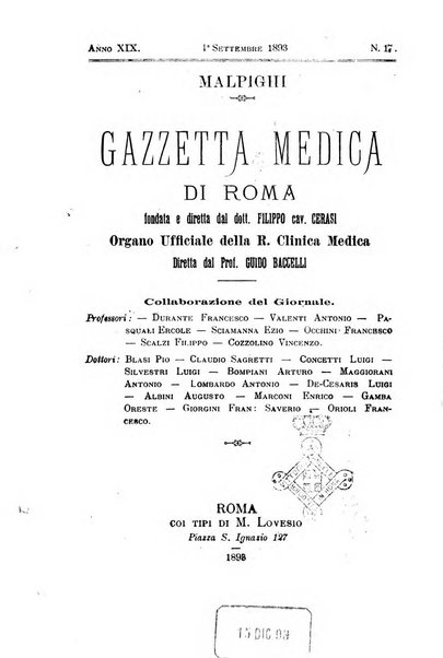 Gazzetta medica Malpighi