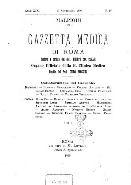 Gazzetta medica Malpighi