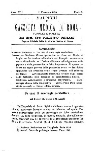 Gazzetta medica Malpighi