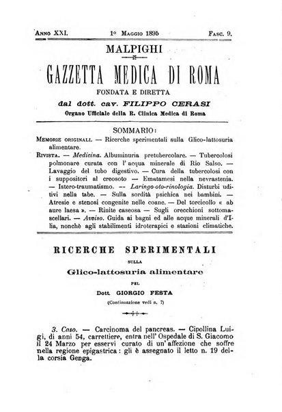 Gazzetta medica Malpighi