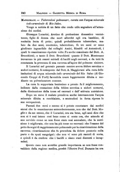 Gazzetta medica Malpighi