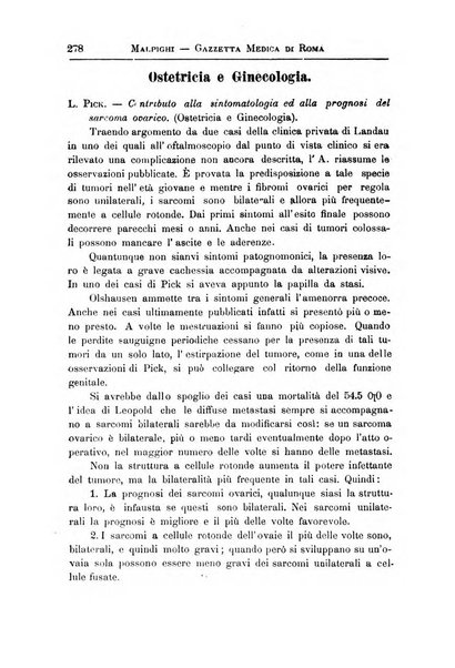 Gazzetta medica Malpighi