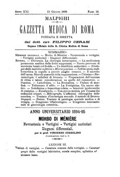 Gazzetta medica Malpighi