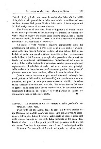 Gazzetta medica Malpighi