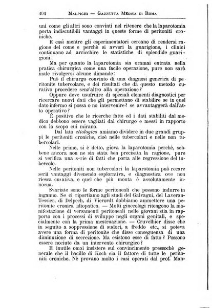 Gazzetta medica Malpighi