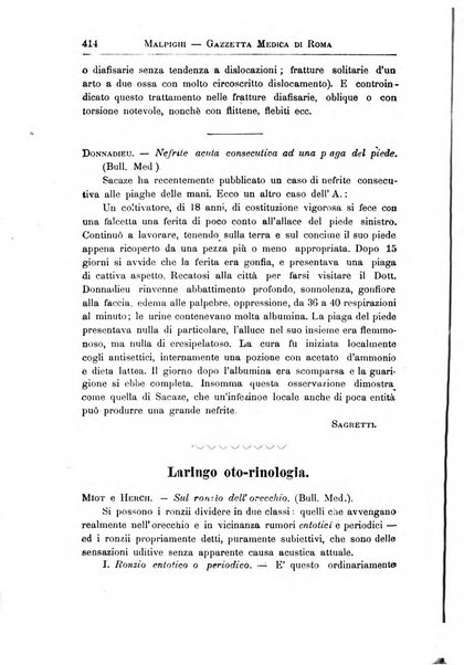 Gazzetta medica Malpighi