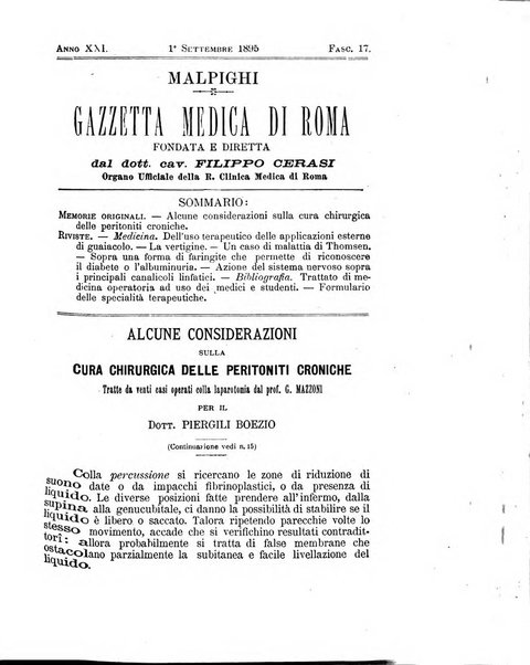 Gazzetta medica Malpighi