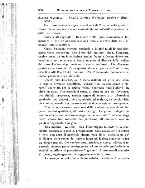 Gazzetta medica Malpighi