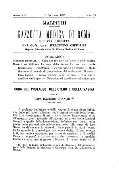 Gazzetta medica Malpighi