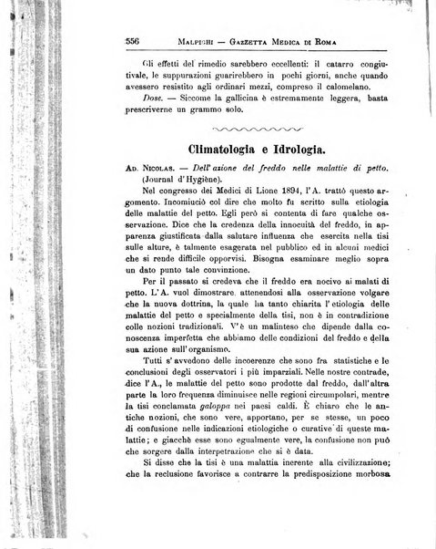 Gazzetta medica Malpighi