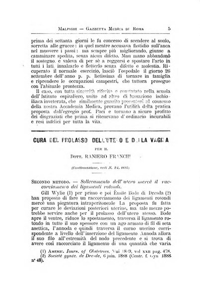 Gazzetta medica Malpighi