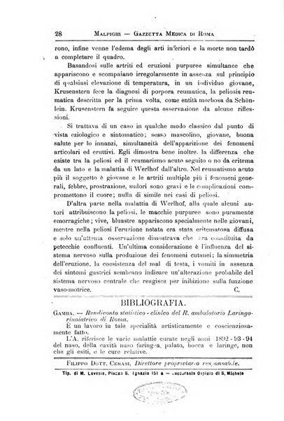 Gazzetta medica Malpighi