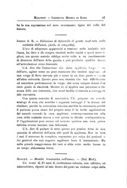 Gazzetta medica Malpighi