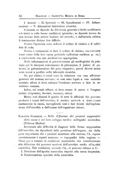 Gazzetta medica Malpighi