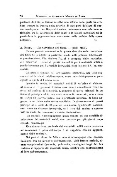 Gazzetta medica Malpighi