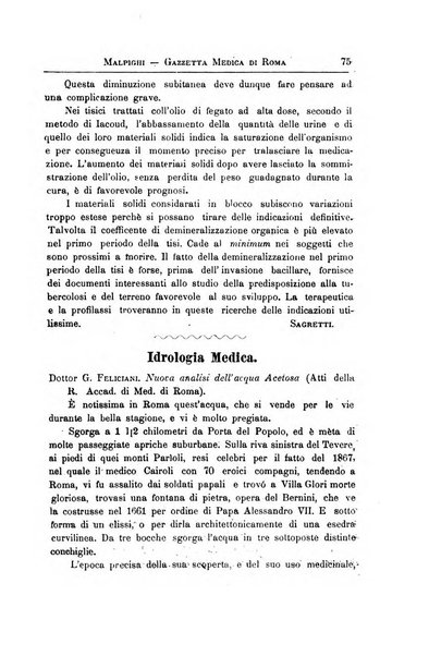 Gazzetta medica Malpighi